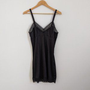 Black Slip With Lace Details